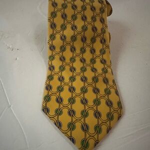 Designer Yellow Patterned Men's Tie